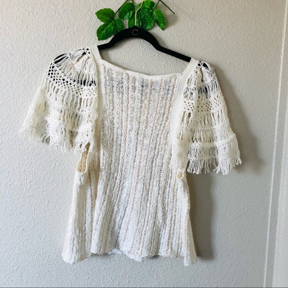 Free People Blackbird Crochet Blouse - Picture 7 of 7